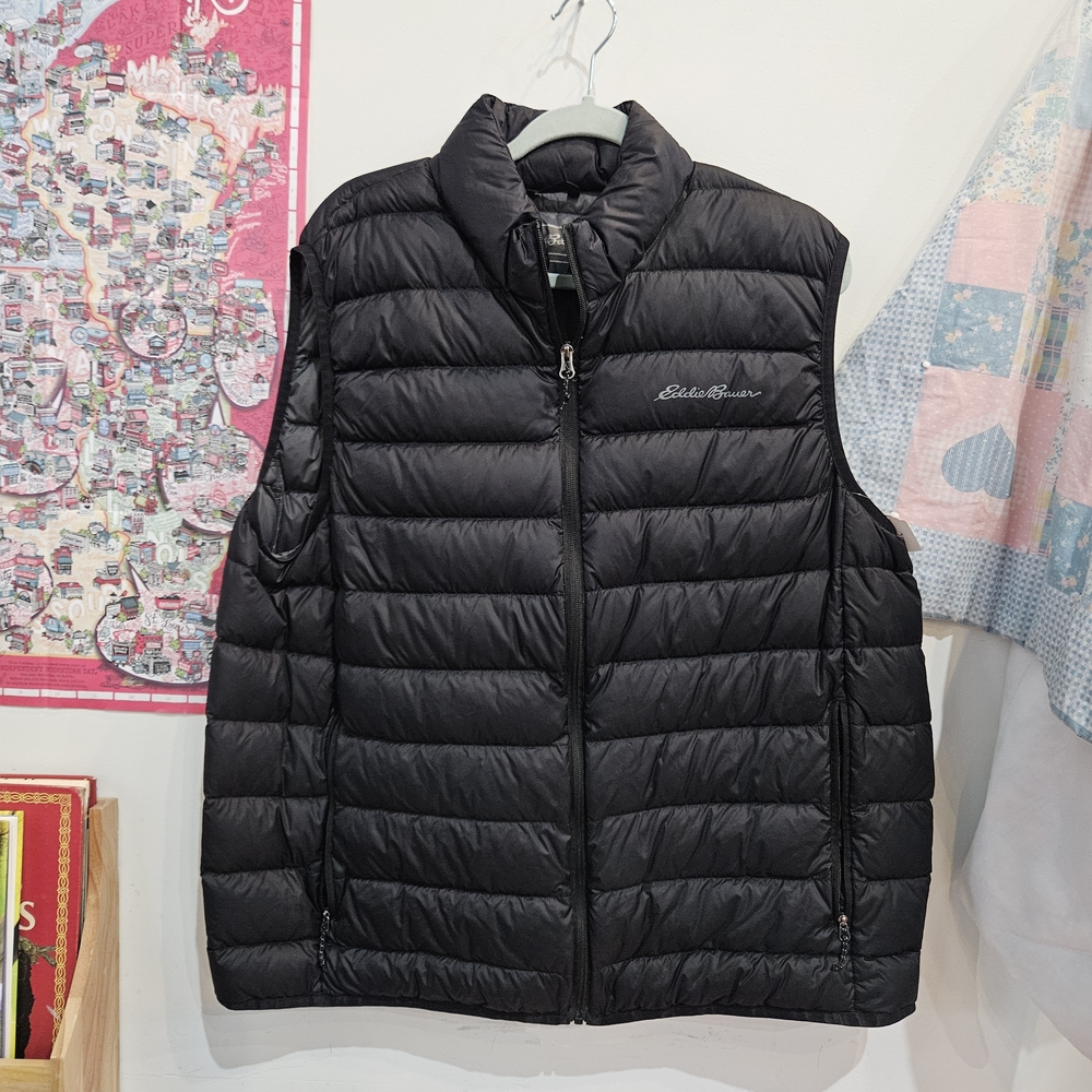 Eddie Bauer Men's Black Puffer Vest